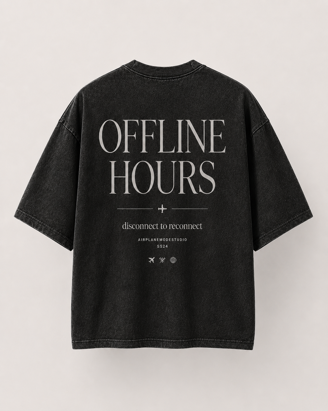 Offline Hours Washed Black T-Shirt